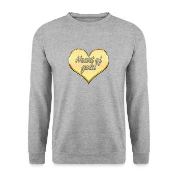 Cœur d'or - Sweat-shirt Unisexe - gris chiné - Devant - Alina (178cm) & Michal (187cm)