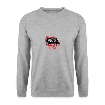 Blutiger Tabe - Unisex Pullover - Weißgrau meliert - Vorne - Alina (178cm) & Michal (187cm)