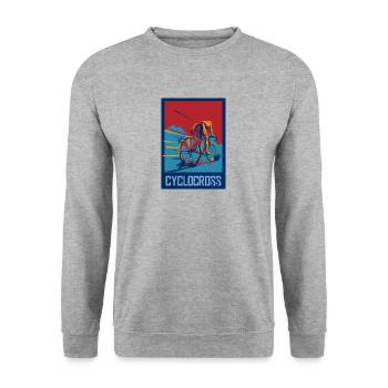 Cyclocross course cadeau vélo cross belge - Sweat-shirt Unisexe - gris chiné - Devant - Alina (178cm) & Michal (187cm)