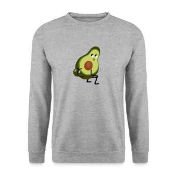 Avocado-Twerk - Unisex Pullover - Weißgrau meliert - Vorne - Alina (178cm) & Michal (187cm)