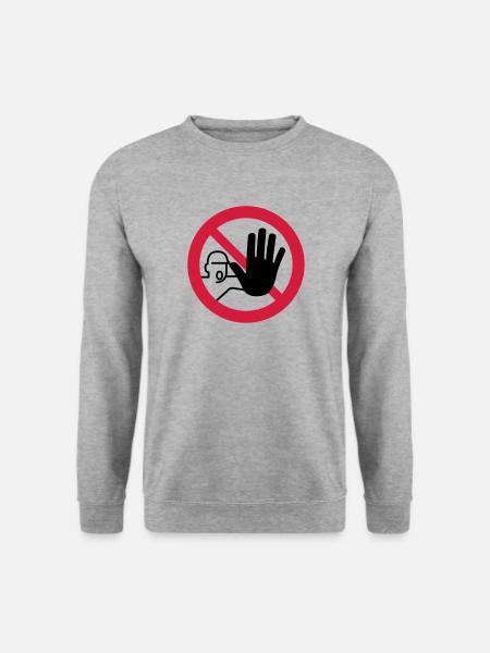 signs do not enter - Unisex Sweatshirt - salt & pepper