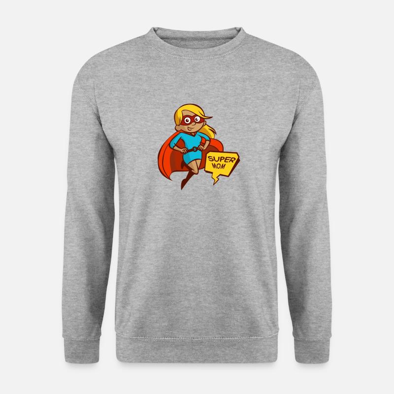 Supermama als Geschenk - Unisex Pullover - Weißgrau meliert