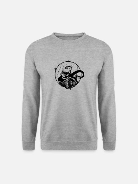 Bearded Dragon - Unisex Pullover - Weißgrau meliert