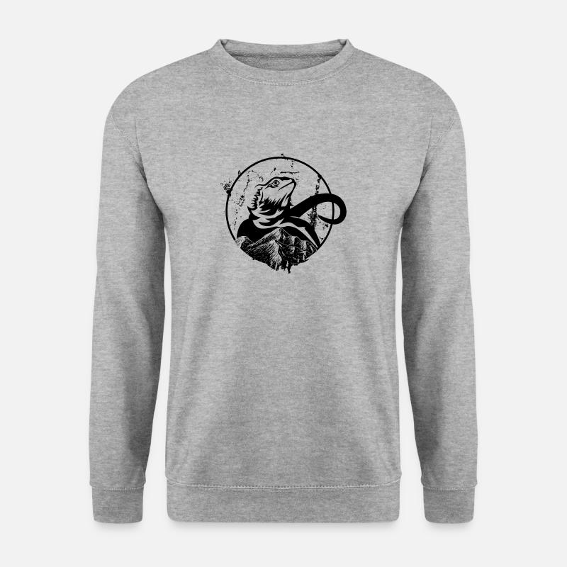 Bearded Dragon - Unisex Pullover - Weißgrau meliert