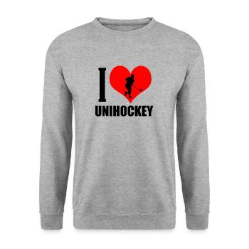 Floorball - Sweat-shirt Unisexe - gris chiné - Devant - Alina (178cm) & Michal (187cm)