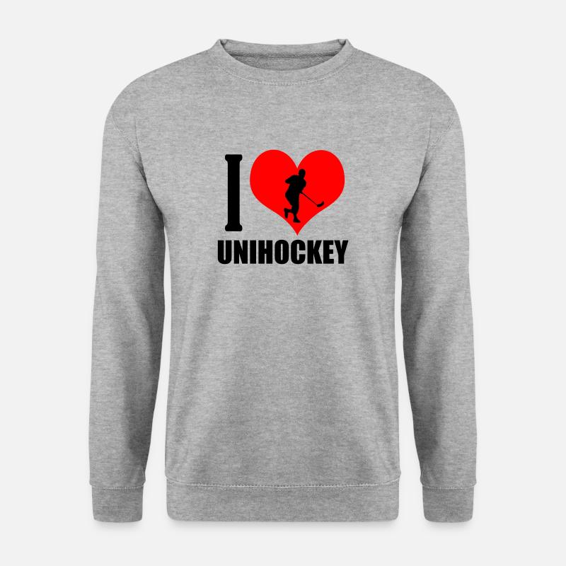 Unihockey - Unisex Pullover - Weißgrau meliert
