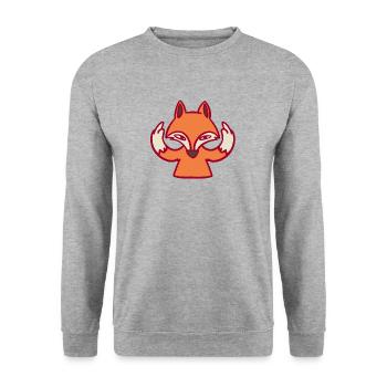 Vas te faire encule fox cadeau drôle - Sweat-shirt Unisexe - gris chiné - Devant - Alina (178cm) & Michal (187cm)