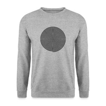 Hypnose Spirale - Unisex Pullover - Weißgrau meliert - Vorne - Alina (178cm) & Michal (187cm)