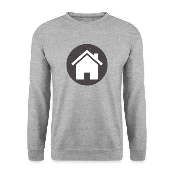 building house homes architecture house building206 - Unisex Sweatshirt - salt & pepper - Front - Alina (178cm) & Michal (187cm)