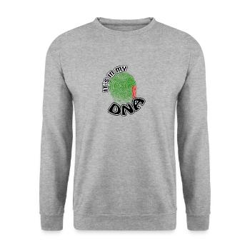 Geschenk Its in my dna dns roots Sambia - Unisex Pullover - Weißgrau meliert - Vorne - Alina (178cm) & Michal (187cm)