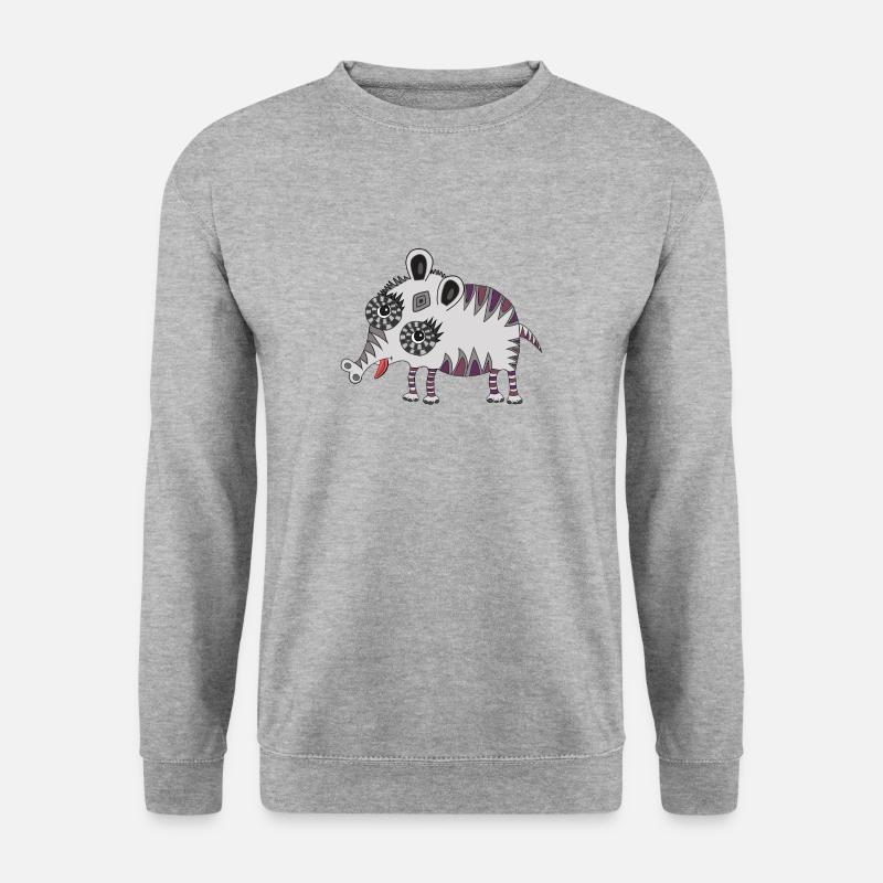 kleine Monster - Unisex Pullover - Weißgrau meliert