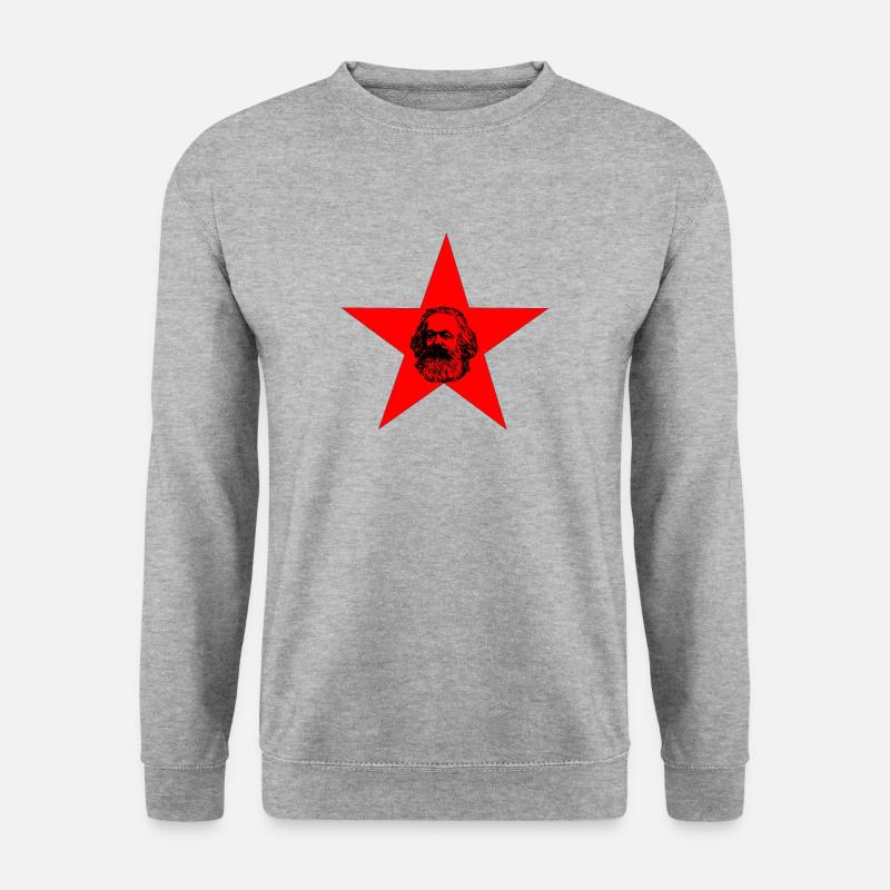 Marx - Unisex Pullover - Weißgrau meliert