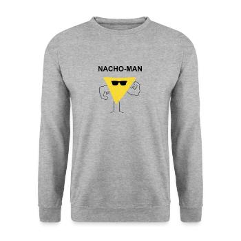 Nacho Man Macho Muscles Gift Gift Idea - Unisex Sweatshirt - salt & pepper - Front - Alina (178cm) & Michal (187cm)