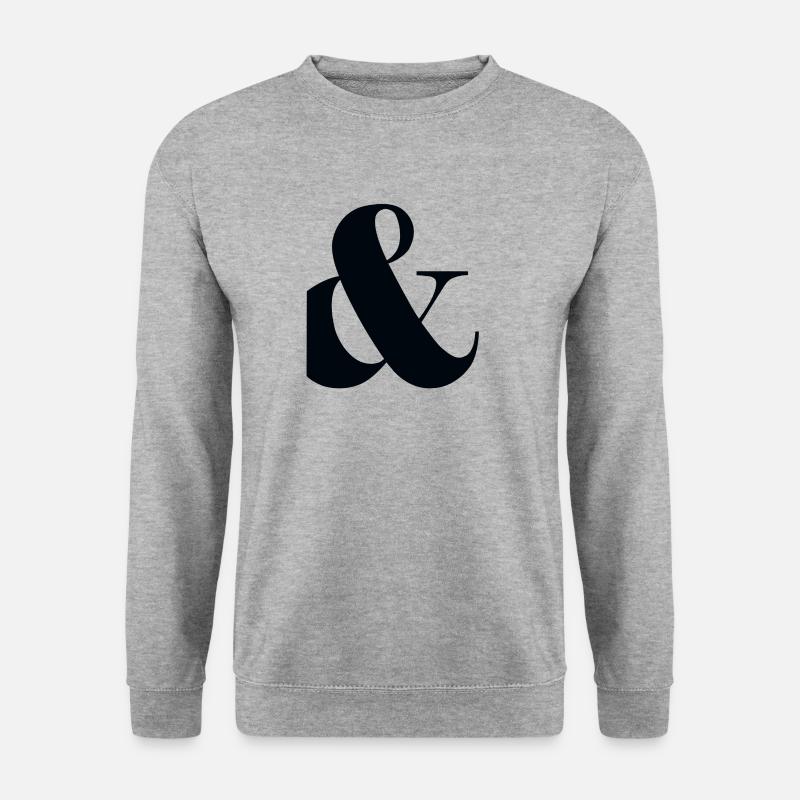 and, plus, punctuation, - Unisex Sweatshirt - salt & pepper