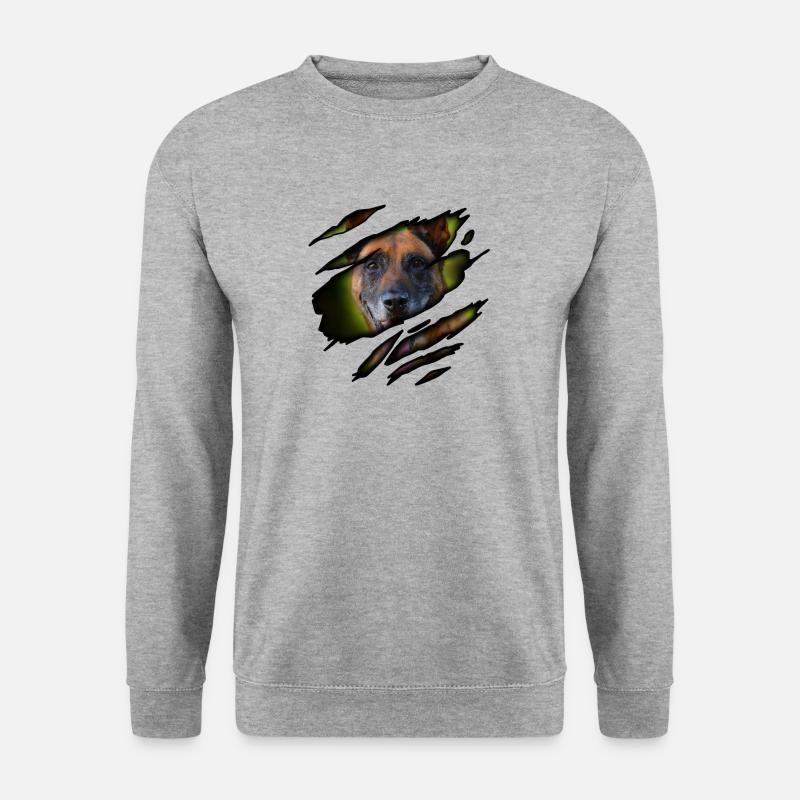 Malinois in mir - Unisex Pullover - Weißgrau meliert
