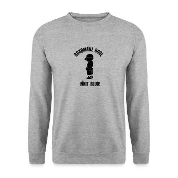 Roadmanz Rool - Innit Blud - Black - Unisex Sweatshirt - salt & pepper - Front - Alina (178cm) & Michal (187cm)