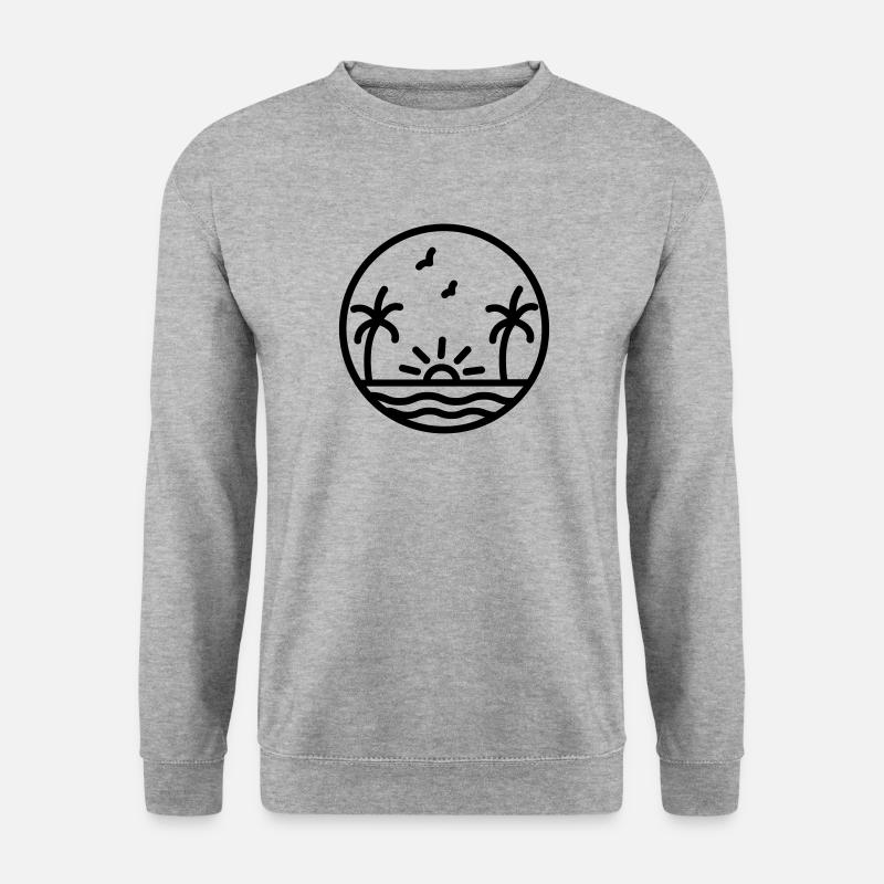 Urlaub Design - Unisex Pullover - Weißgrau meliert