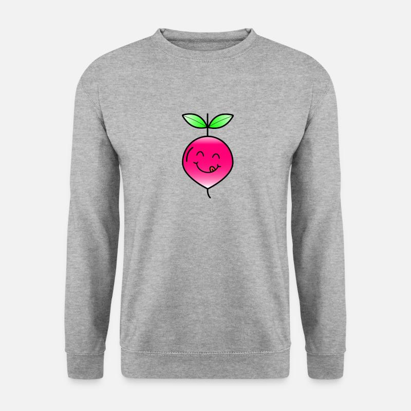 Radieschen Gemüse Gesund Essen Geschenk Idee - Unisex Pullover - Weißgrau meliert