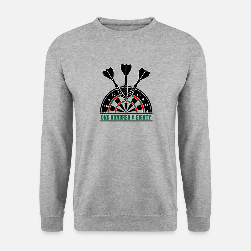One hundred eighty, 180 - triple 20 / dart - Unisex Sweatshirt - salt & pepper