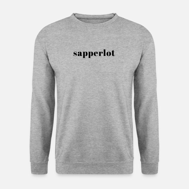 ★ sapperlot ★ - Unisex Pullover - Weißgrau meliert