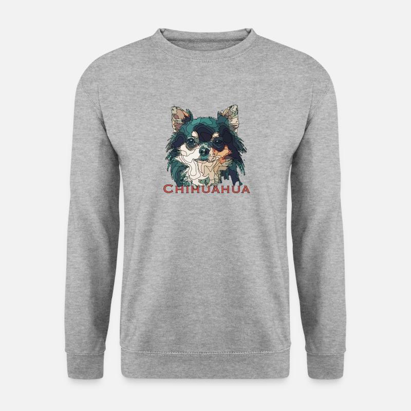 Chihuahua - Unisex Pullover - Weißgrau meliert
