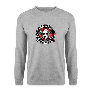 Hockey Blood Sport - Unisex Pullover - Weißgrau meliert - Vorne - Alina (178cm) & Michal (187cm)
