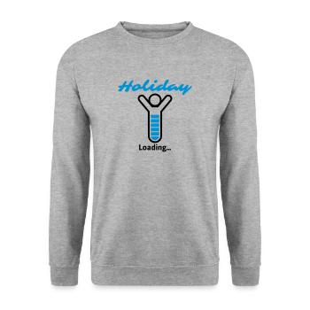 Holiday Loading... - Unisex Pullover - Weißgrau meliert - Vorne - Alina (178cm) & Michal (187cm)