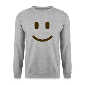 Keep Smile - Unisex Pullover - Weißgrau meliert - Vorne - Alina (178cm) & Michal (187cm)