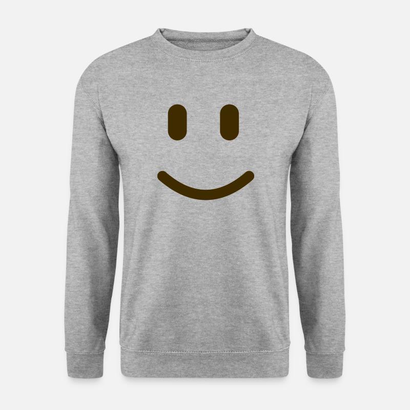 Keep Smile - Unisex Pullover - Weißgrau meliert