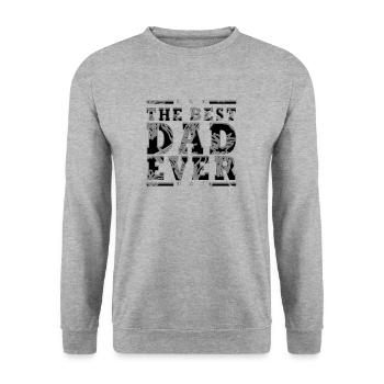 Cadeau Fête des pères Père meilleur papa Papa d'anniversaire - Sweat-shirt Unisexe - gris chiné - Devant - Alina (178cm) & Michal (187cm)