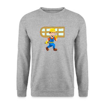 glazier window glazier craftsman craftsman - Unisex Sweatshirt - salt & pepper - Front - Alina (178cm) & Michal (187cm)