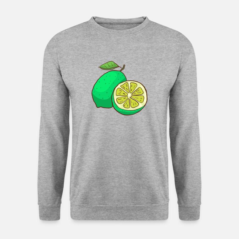 Limetten Limonen - Unisex Pullover - Weißgrau meliert