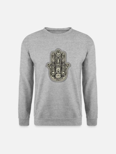 Mandala hand - Unisex Sweatshirt - salt & pepper