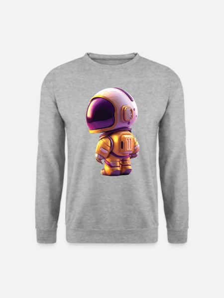 Space Kid Young Astronaut Geburtstag elf - Unisex Pullover - Weißgrau meliert
