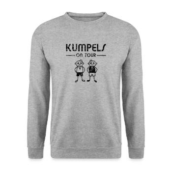 Kumpel Freunde Kumpels on Tour - Unisex Pullover - Weißgrau meliert - Vorne - Alina (178cm) & Michal (187cm)