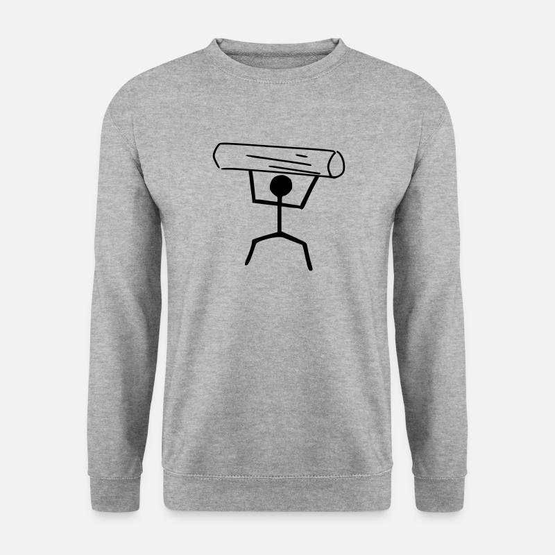 Strongman - Unisex Pullover - Weißgrau meliert