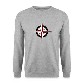 boussole - Sweat-shirt Unisexe - gris chiné - Devant - Alina (178cm) & Michal (187cm)