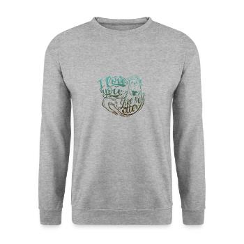 OTTER o love you like no otter - Unisex Sweatshirt - salt & pepper - Front - Alina (178cm) & Michal (187cm)