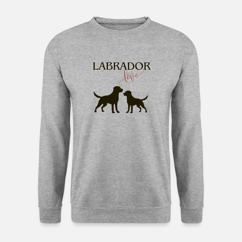 Labrador Love. - Unisex Pullover - Weißgrau meliert