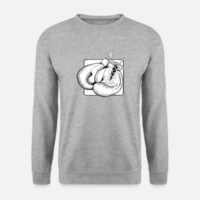 Boxhandschuhe Boxen Kampfsport - Unisex Pullover - Weißgrau meliert