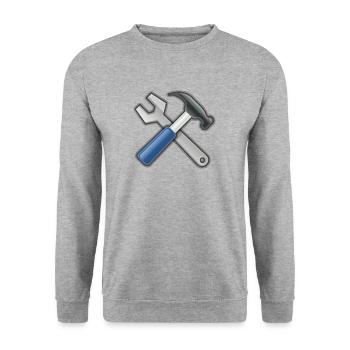 Tools - Unisex Pullover - Weißgrau meliert - Vorne - Alina (178cm) & Michal (187cm)