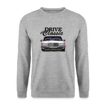 W116 conduire le classique - Sweat-shirt Unisexe - gris chiné - Devant - Alina (178cm) & Michal (187cm)