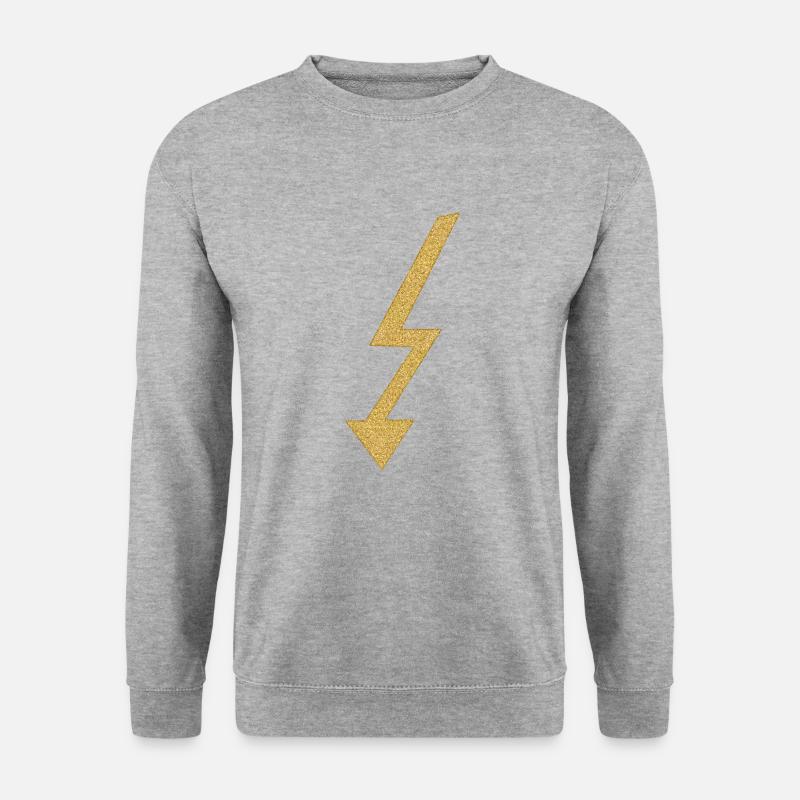 Blitz Blitzableiter - Unisex Pullover - Weißgrau meliert