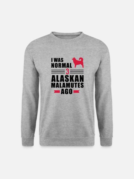 Malamute d'Alaska - Sweat-shirt Unisexe - gris chiné