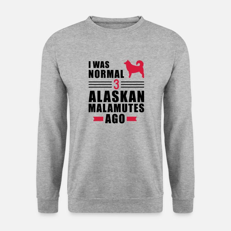 Alaskan Malamute - Unisex Pullover - Weißgrau meliert