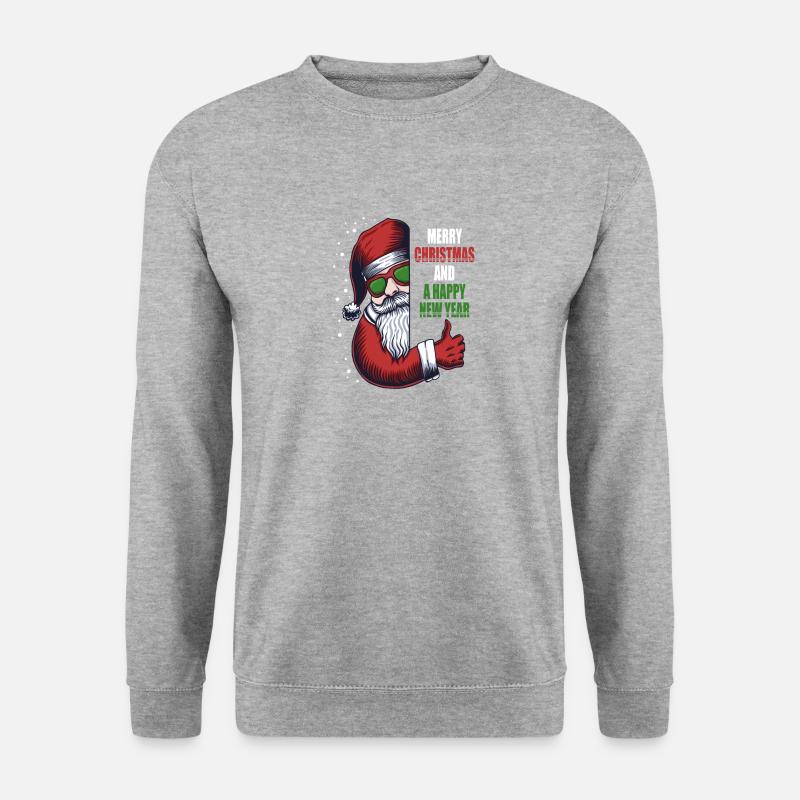 Santa - Unisex Pullover - Weißgrau meliert