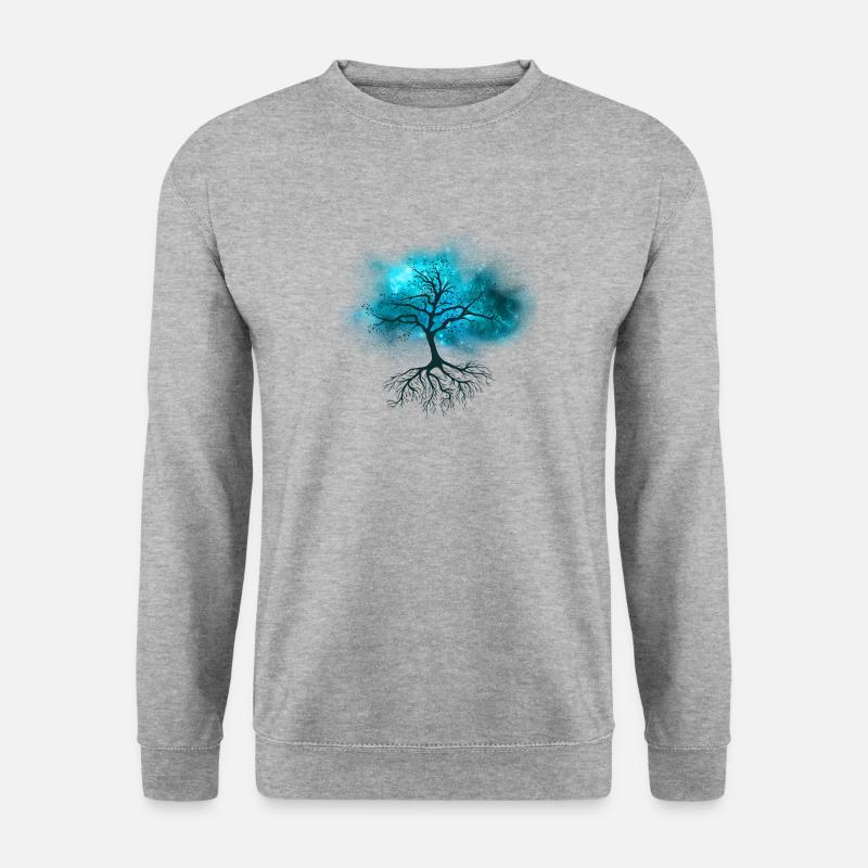Magischer Baum - Unisex Pullover - Weißgrau meliert