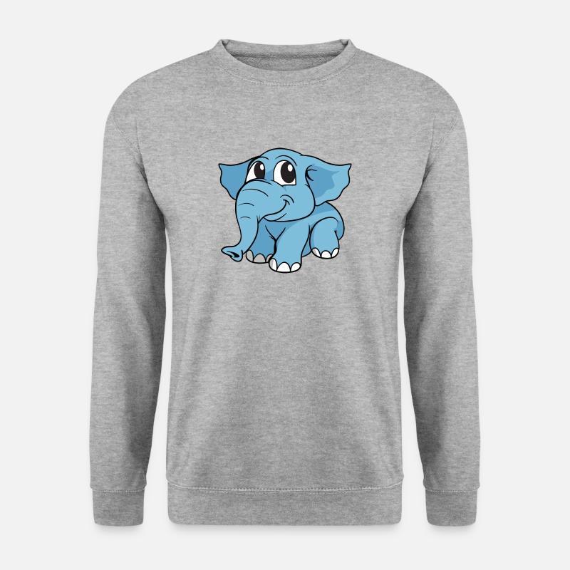 Elephant Elefant - Unisex Pullover - Weißgrau meliert