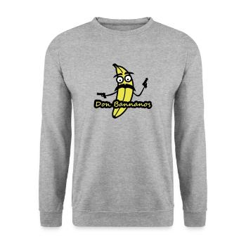 L'idée cadeau de Don Bannano - Sweat-shirt Unisexe - gris chiné - Devant - Alina (178cm) & Michal (187cm)