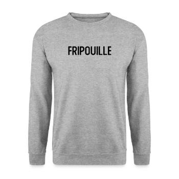 Fripouille - Sweat-shirt Unisexe - gris chiné - Devant - Alina (178cm) & Michal (187cm)